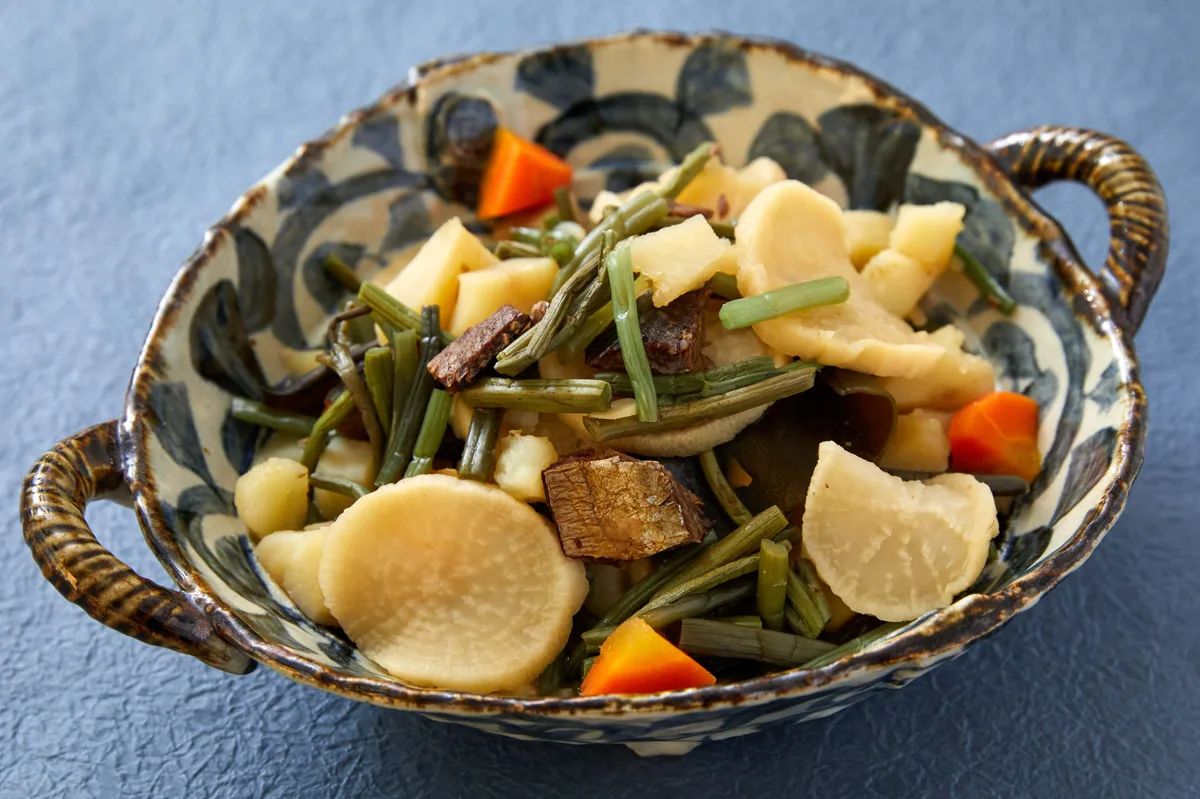 凍み大根のお田植えの煮物