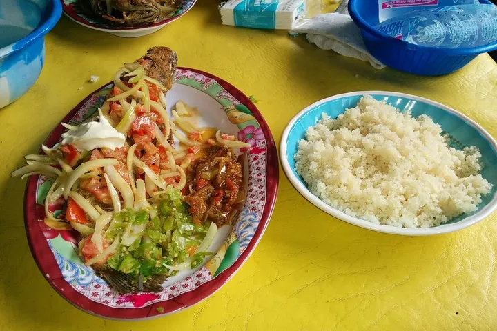 Attiéké with fish